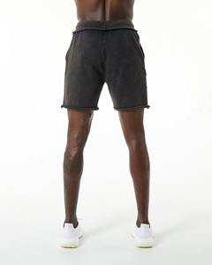 Meilleures ventes Shorts délavés à l'acide en tissu de coton pour garçons Workout Fitness Gym Wear Summer Acid Wash Shorts pour adultes - Product Image 5