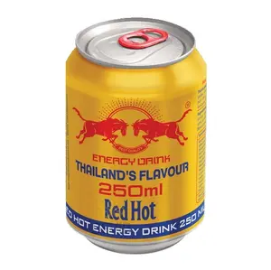 Kırmızı sıcak enerji içeceği düşük yağlı toplu toptan enerji içeceği en iyi fiyat popüler kırmızı sıcak marka