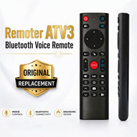 جهاز تحكم عن بعد صوتي ATV3 بشعار مخصص لأجهزة تلفزيون Q3/Q5/Q10/Lemon، عزل بالأشعة تحت الحمراء، OEM ODM، 4 أزرار، مدى 10 متر