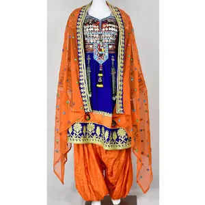 Robes afghanes écologiques de qualité supérieure du fournisseur direct d'usine femmes manches longues boutons de dentelle de diamants brodés lourds - Product Image 1