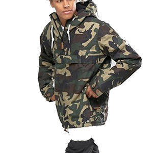 Windbreaker Jacket <b>Camouflage</b> Letter Denim Waterproof Windproof Pockets Multiple Storage Zipper Interior Exterior Practical - Product Image 3