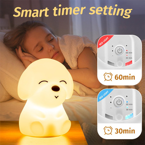 20 màu sắc <span class=keywords><strong>mini</strong></span> <span class=keywords><strong>LED</strong></span> Silicone ánh sáng ban đêm trẻ em PUPPY thiết kế mềm cạnh giường ngủ đèn điều khiển từ xa tự động hẹn giờ món quà hoàn hảo - Product Image 3