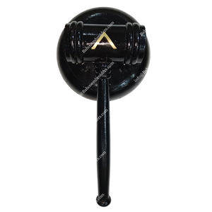 MASONIC WOODEN <b>GAVEL</b> WITH BASE - FREEMASON <b>GAVELS</b> - Product Image 1