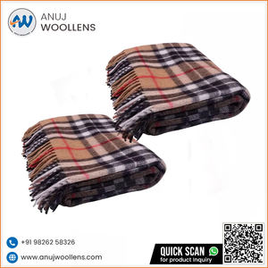 Recién llegado, manta Jacquard Thomson de lujo Camel, 100% Lana, suave, cómoda, de moda para uso en invierno, personalizada - Product Image 6