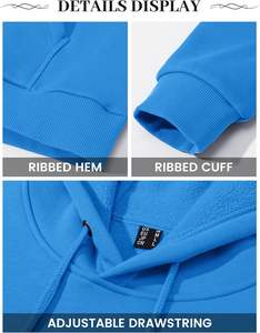 Conjunto de Sudadera con Capucha y Pantalones Deportivos Extra Grandes para Hombre, Chándal de Invierno con Forro Polar 100% Algodón, Sudadera con Capucha Impermeable con Cremallera, Talla Grande, Atuendo Personalizado - Product Image 4