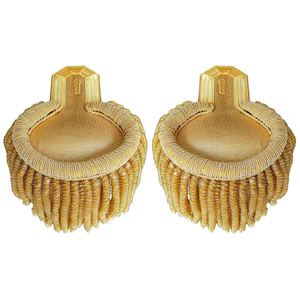 Épaulettes colombiennes avec franges en cordon argenté, fil de bullion brodé, tissu de haute qualité, toile personnalisée à coudre - Product Image 4