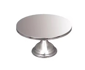 Support de gâteau rond en laiton et aluminium en métal présentoir de buffet pour la fête d'anniversaire et la cérémonie de mariage à la main - Product Image 2