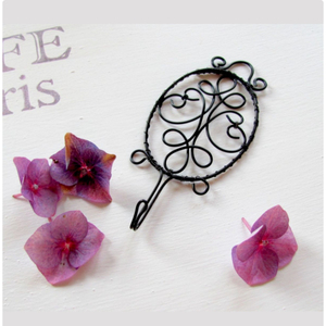 Wrought Iron Metal Vintage Adjustable Wall <b>Hooks</b> <b>Black</b> Coated for Home Living Room Bathroom Decorations Hanging Clothing <b>Coat</b> - Product Image 2