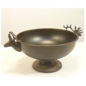 Bol décoratif en métal noir avec poignée en renne bols à salade de fruits pour centre de table décoratif - Product Image 1