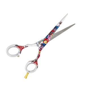 Ciseaux de coiffeur en papier enduit personnalisé 5.5 pouces or réglable repose-doigt ciseaux de salon en acier inoxydable - Product Image 2