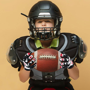 ลดกระหน่ำใหม่! ถุงมือฟุตบอลสำหรับเยาวชนพิมพ์ซับลิเมชันถุงมือรับสัญญาณอเมริกันฟุตบอลน้ำหนักเบาออกแบบได้ตามต้องการ - Product Image 6