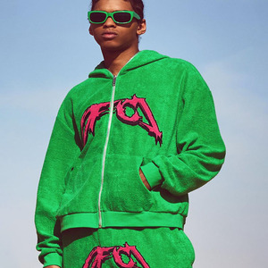 Nouveau sweat à capuche en coton mélangé pour hommes vert surdimensionné Boxy Fit pour hommes sweat à capuche homme dernier modèle personnalisé - Product Image 1