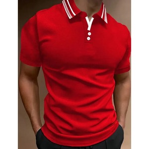 2025 été nouveau hommes tricoté rayure à manches courtes POLO confortable et Cool décontracté mode T-Shirt - Product Image 2