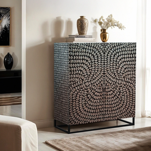 Aparador de Salón Moderno de Primera Calidad con Incrustaciones de Nácar, con 2 Puertas, Hecho a Mano por Artesanos Vietnamitas - Product Image 5