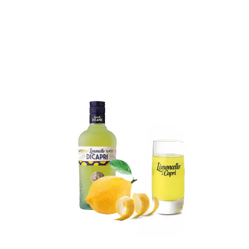 High Quality traditional italian spirits Limoncello di Capri liqueur digestive with real Sorrento lemons 5 cl