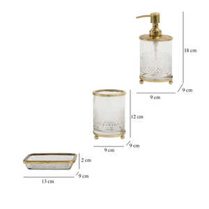 "Ensemble de bain élégance intemporelle en laiton finition antique une collection d'inspiration vintage pour un look classique et luxueux." - Product Image 5