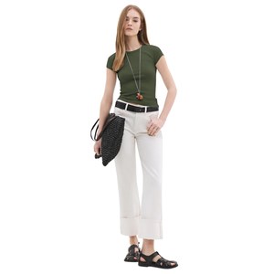 T-shirt décontracté pour femme - Coton doux à manches longues et col rond - Product Image 1