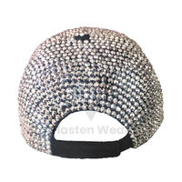 Casquette de baseball personnalisée en gros, casquette snapback en acrylique cristal, hip pop, strass, casquettes de baseball brillantes de luxe pour hommes