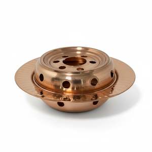 Chauffe-théière et chauffe-tasses en cuivre au design élégant pour boissons chaudes – Durable et raffiné - Product Image 2