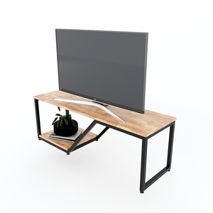 HEBE Soporte de TV Simple de 120 cm, Moderno y Minimalista, de Madera con Marco de Hierro y LED para Casa de Campo o Sala de Estar KTV68080 - Product Image 3