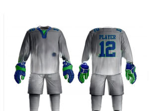 Material de alta calidad hecho Uniforme de hockey sobre hielo de ajuste regular Última llegada Precio barato Uniforme de hockey sobre hielo - Product Image 3