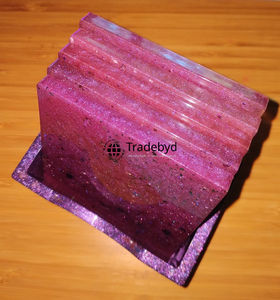 Juego de Posavasos de Resina Premium Hechos a Mano, Lujosos, Cuadrados de 4x4 Pulgadas, Colores y Logotipo Personalizados para el Hogar, Bodas y Fiestas, Tradebyd - Product Image 1