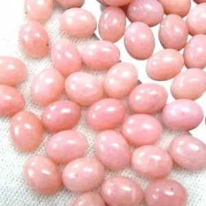8mm 10mm naturel rose opale lisse calibré ovale lâche Cabochons pierres précieuses en gros fabrication de bijoux fournitures pendentif anneau en ligne - Product Image 1