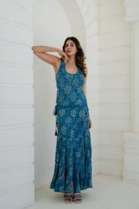 Terracotta Mandala Print Mini <b>Dress</b> Modern <b>Summer</b> <b>Strappy</b> Sundress Trendy Layered Short Holiday Gown for Beach and Vacation - Product Image 5
