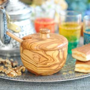 Producto de madera de 3 niveles hecho a mano respetuoso con el medio ambiente azúcar y sal tazón cocina hoteles decorativo nuevo estilo hogar contenedor de azúcar - Product Image 2