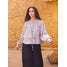 Blusa Holgada de Seda Bordada para Mujer Zahi - Diseños a Cuadros y Florales - Ropa Casual y de Negocios - Product Image 5