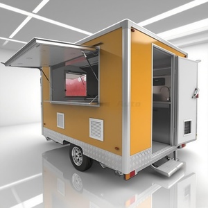 Điện thoại di động yiwanjia YWJ-FT01 bánh pizza kem thực phẩm Xe tải Trailer thép không gỉ xây dựng Lò nướng bánh Pizza BBQ nướng mềm phục vụ máy - Product Image 1
