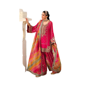 Ropa elegante boda Shalwar Kameez mujeres pakistaní indio traje nupcial bordado pesado patrón de encaje diseñador tradicional - Product Image 1