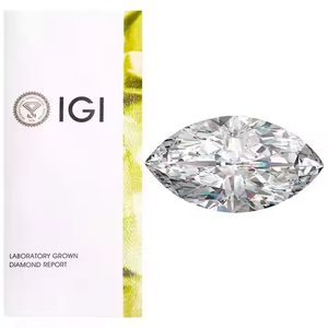 Igi ได้รับการรับรองว่ามาร์คีส์ตัด VVS2ความชัดเจน E สีหรูหราปลูกเพชรที่ใช้ในห้องทดลองที่กำหนดได้เองจี้ต่างหูหิน CVD - Product Image 1