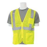 Gilet de sécurité haute visibilité vert lime 6XL respirant et imperméable en polyester recyclé léger de haute qualité avec fermeture éclair pour marque privée