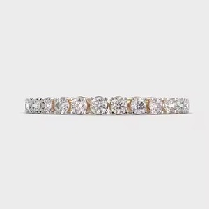 Thường xanh chất lượng cao 925 sterling Silver 14k Tennis Bracelet với moissanite Solitaire Tennis Bracelet & Bangle - Product Image 3