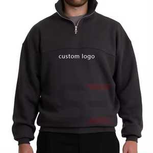 Good Quality Unisex Zipper Sweatshirts Loose Blank Hoodies Wholesale Round Neck <b>Sweater</b> Customized Long Sleeve Raglan Tops - Product Image 4