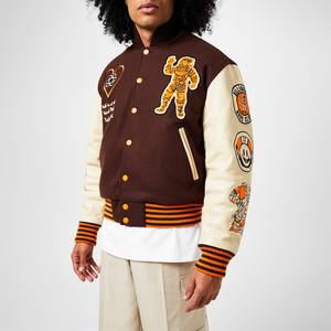 แจ็กเก็ตเบสบอลผ้ากำมะหยี่ปักลายตัวอักษรทำจากผ้า XS ขนาดใหญ่พิเศษสำหรับผู้หญิง - Product Image 4