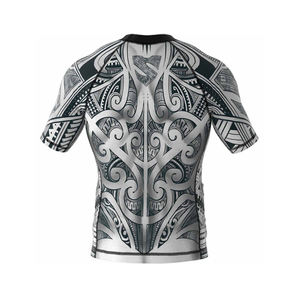 Équipement de compression MMA Rash Guard pour homme avec impression par sublimation de logo personnalisé - Product Image 2