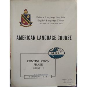 Corso di lingua americana, fase di continuazione, Volume 1/