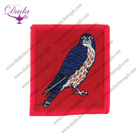 Patch DZ en tissu parachute tissé bleu ciel et bleu foncé du 9ème Régiment Dada, 3D, sur mesure, à coudre, thermocollant, avec épingle de sûreté, DC-WP-714, tissu de luxe