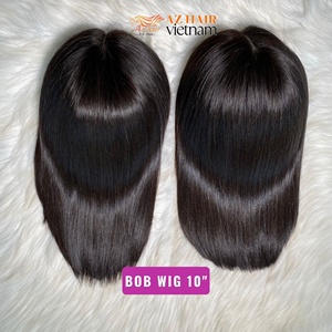 Ready to Ship Double Drawn Raw Vietnamese Human Hair Extensions Silky Smooth <b>Brown</b> Black <b>Wig</b> with Wave Style Price Bundle - Product Image 4