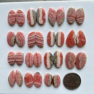 Paires de Rhodochrosite rose mélange de pierres précieuses en vrac taille et forme Cabochon de paires de Rhodochrosite de qualité supérieure pour la fabrication de bijoux - Product Image 5
