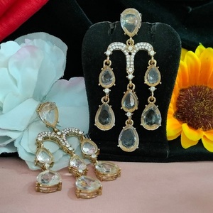 Glamorous Fashionable High Quality <b>Crystal</b> Drop Earrings Perfect <b>Accessory</b> for All Events Ideal For Both Casual And Formal Wear - Product Image 3