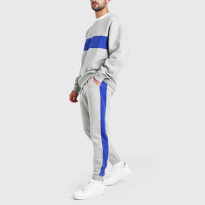 Custom Men Tracksuits Fleece Oversized <b>Crewneck</b> Sweats Suit Men Training Wear Printing Logo Sweatsuits Sweatpants and Hoodie Set - Product Image 1