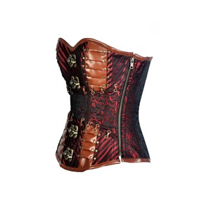 Women's Plus Size Under Bust Satin <b>Corset</b> <b>Body</b> <b>Shaper</b> Bodysuit Pakistan Made Leather <b>Corset</b> for Shaping and Enhancing Curves - Product Image 2