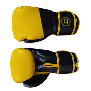 Gants de boxe professionnels en cuir PU, poignées imprimées de logo personnalisé, meilleures ventes, gymnases 6oz pour adultes, fabriqués au Pakistan, vente en gros - Product Image 3