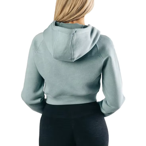 Venta al por mayor logotipo personalizado Streetwear pulóver gimnasio señoras Casual mujeres Crop Sudadera con capucha sudaderas con capucha de las mujeres - Product Image 2