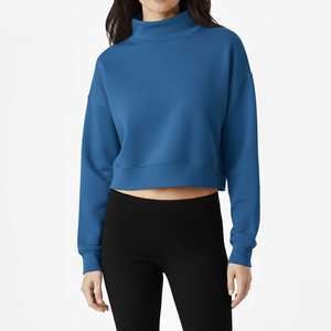 Sudadera de Forro Polar de Alta Calidad, Estilo Holgado, Cuello Redondo, Manga Larga, para Mujer, Ropa de Calle de Invierno, Ecológica, Lavada - Product Image 3