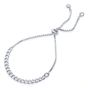 Bracelet à chaîne gourmette élégant, artisanal turc, plaqué rhodium et or, en argent sterling 925, cadeau de bijoux - Product Image 5