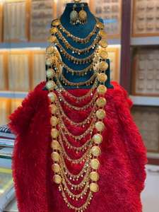 Ensemble de bijoux vintage plaqué or 24 carats boucles d'oreilles inspirées de Dubaï bracelets broches diamant cuivre matériel pour la mode pour la Bulgarie - Product Image 2